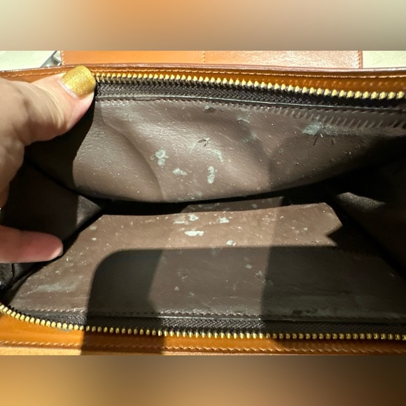 Bally designer leather document holder travel wallet in cognac - Picture 8 of 10